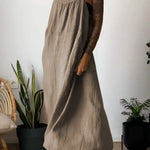 Casual loose suspender dress