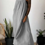 Casual loose suspender dress