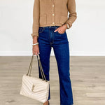 Chic Button Down Pocketed Crop Outwear Cardigan