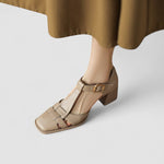 Sara | T-Strap Block Heels for Orthopedic Support