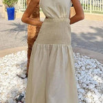 Casual Sleeveless Backless Dress