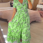 Alisa™ | V-Neck Dress with Floral Pattern