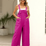 Women's Summer Cotton Linen Overalls â€?Adjustable & Relaxed Fit Jumpsuit