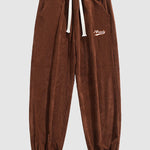 Men's Plaid Hooded Wool Blend Lapel Shirt Jacket Corduroy Casual Pants