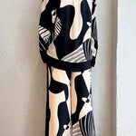 Margovil Graphic Printed Long Sleeve Blouse Shirt Wide Leg Pants 2 Pieces Set