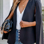 Margovil Open Front Split Sleeves Cape Jacket