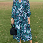 NEW🔥 V Neck Floral Vintage Print Dress