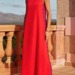 Vacation Villa Side Ric Rac Wave Trim Slit Loose Maxi Dress