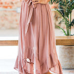 High waist irregular splicing all-match casual skirt