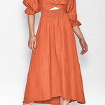 FRENCH RUFFLED LANTERN SLEEVES MULTI-WEAR DRESS