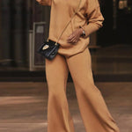 Wide Leg Solid Color Casual Pants Bottoms Trousers