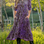 Comfortable Paisley Print Shirt Midi Dress