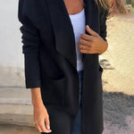 Versatile mid-length cardigan jacket
