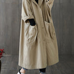 Original Solid Hooded Trench Coats