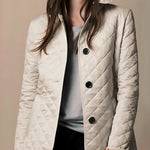 Women's Cotton Blend Slim Fit Jacket for Autumn and Winter