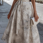 Floral Wrap Midi Dress With Tie Waist