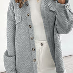 Lugogne Relaxed Lapel Oversized Long Sleeve Shirt