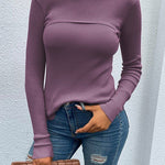 Turtleneck Bodycon Long Sleeves Knit Sweater
