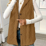 Rhea ��� Hooded Knit Button Vest