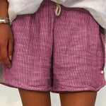 Margovil Fashion Style Drawstring Waist Striped Shorts