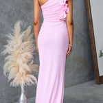 Margovil Frill One Shoulder Cut Out Bodycon Maxi Dress