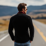 Men's Classic Vintage-style Faux Velvet Long-sleeved Shirt