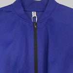 Loose Puff Sleeves Asymmetric Split-Joint Zipper Stand Collar Outerwear