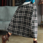 Artistic Retro Plaid A-Line Skirt
