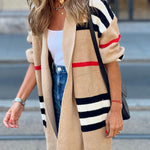 British Stripe Trim Knit Jacket