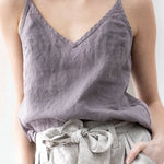 Ladies Cotton Linen V-Neck Casual Camisole