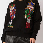 Christmas Soldier Sequined Fashion Casual Sweatshirt
