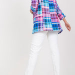 Casual Blazer For Women Color Plaid Long Sleeve Open Front Work Office Suit Jacket With Pocket