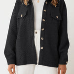LUGOGNE RELAXED LAPEL OVERSIZED LONG SLEEVE SHIRT
