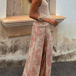 V Neck Crochet Hollow Out Sleeveless Top