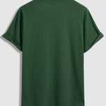 Men's 100% cotton basic round neck T-shirt two-piece set