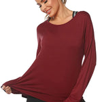 Long Sleeve Open Back Workout Tops from Zeagoo (Us Only)