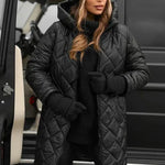 Linda | Elegant Quilted Down Jacket with Hood