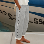 Caitlin | Stylish striped button-down pants