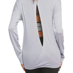 Long Sleeve Open Back Workout Tops from Zeagoo (Us Only)