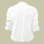 Men's Solid Color Striped Lapel Long Sleeve Shirt