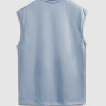 Men's Solid Color Suede Sleeveless Round Neck T-shirt