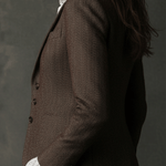 Vintage Brown Tweed Blend Tailored Blazer