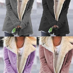 Long Sleeve Solid Color Lapel Outerwear
