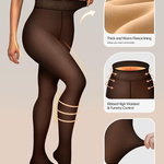 Margovil High Waist Fleece Lined Winter Thermal Pantyhose