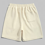 Mens Geometric Retro Jacquard Drawstring Shorts