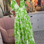 Catrisa™ | Floral Print V-neck Pocket Dress