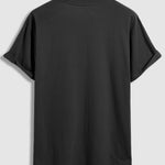 Men's solid color cotton basic round neck short-sleeved T-shirt