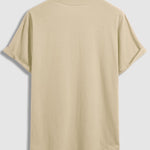 Men's 100% cotton basic round neck T-shirt two-piece set