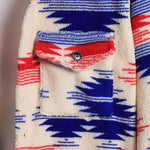 Men's Colorful Single Pocket Tie-Dye Fly Fluffy buttons Jacket