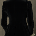Elegant Black Velvet Embroidered Blazer